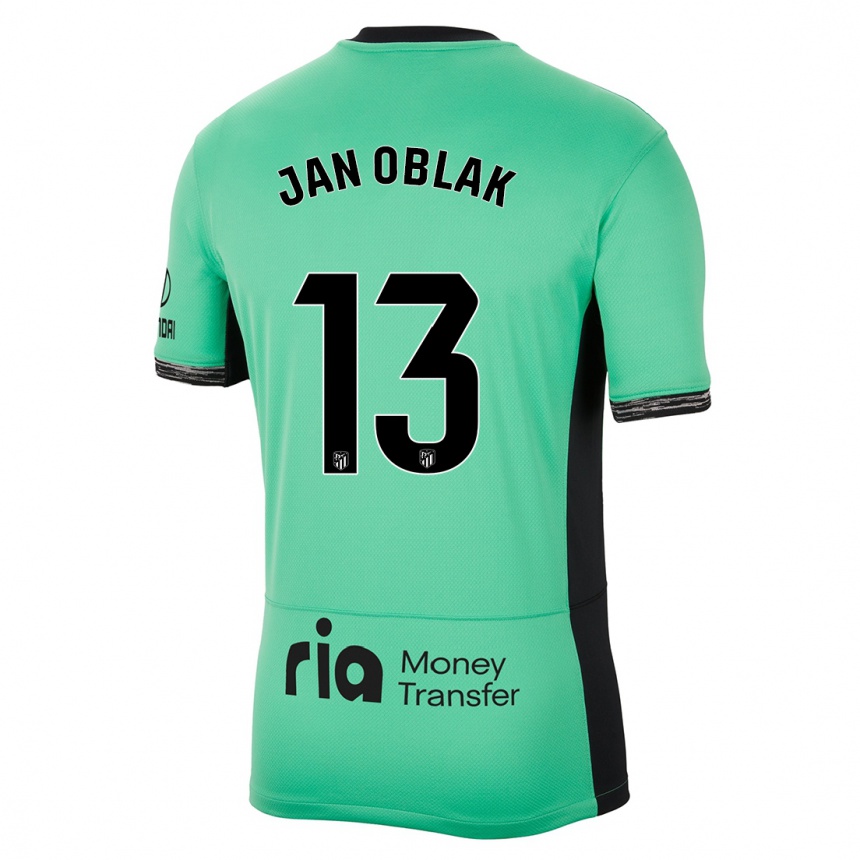 Vaikiškas Jan Oblak #13 Pavasario Žalia Trečias Marškinėliai 2023/24 T-Shirt