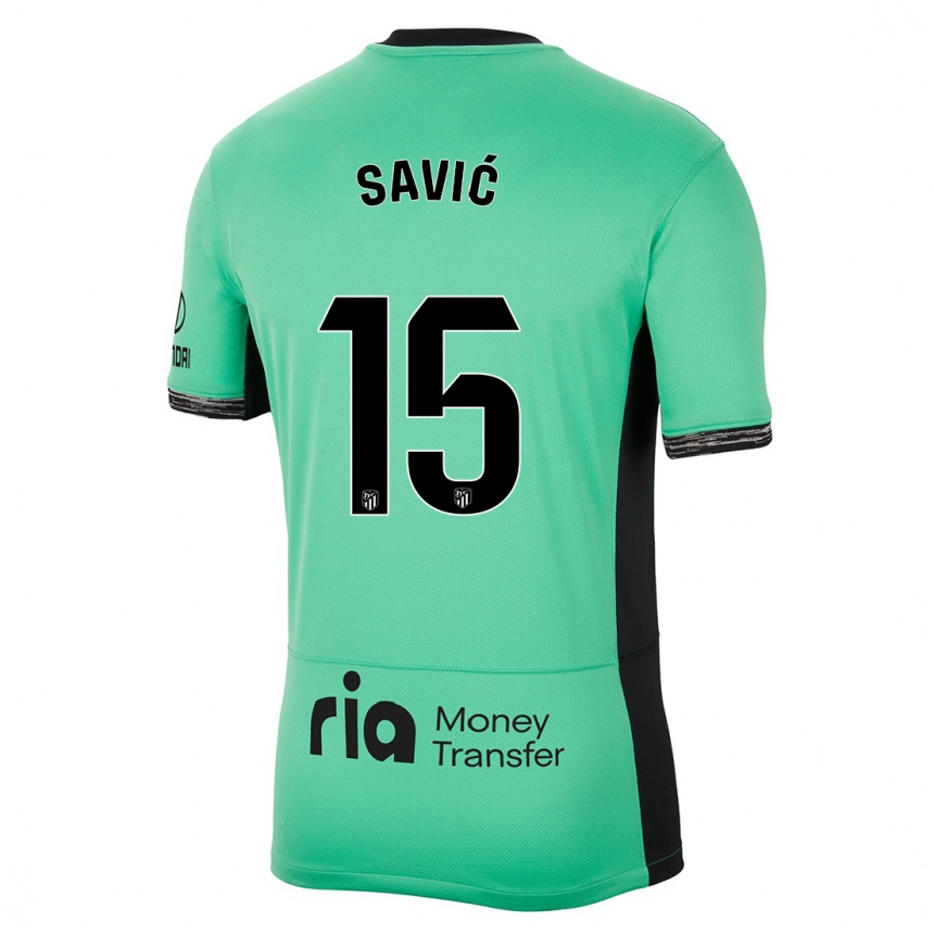 Vaikiškas Stefan Savic #15 Pavasario Žalia Trečias Marškinėliai 2023/24 T-Shirt