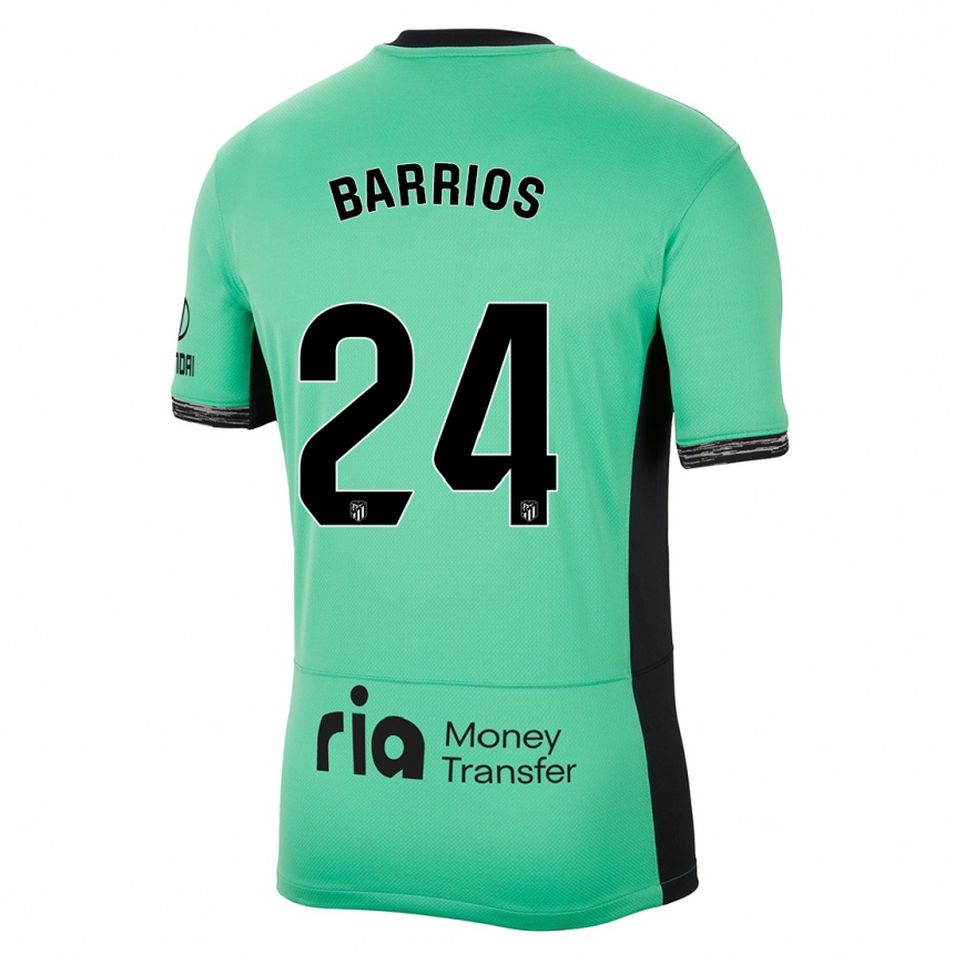 Vaikiškas Pablo Barrios #24 Pavasario Žalia Trečias Marškinėliai 2023/24 T-Shirt