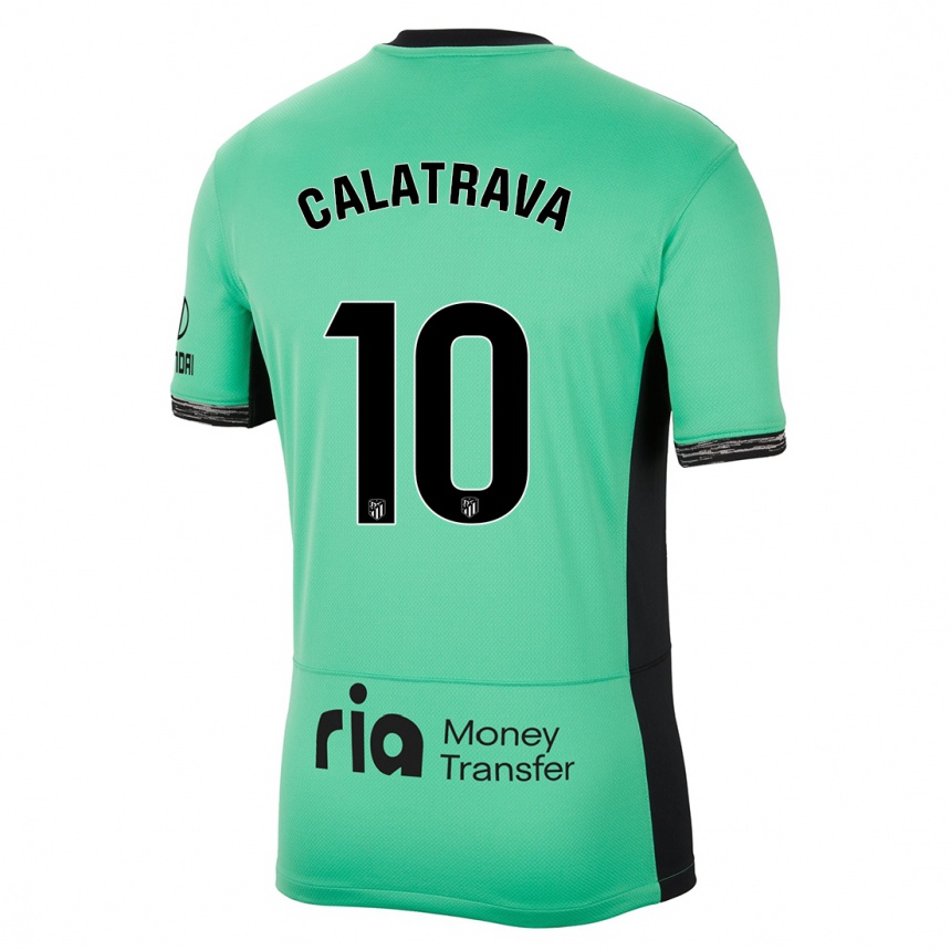 Vaikiškas Álex Calatrava #10 Pavasario Žalia Trečias Marškinėliai 2023/24 T-Shirt