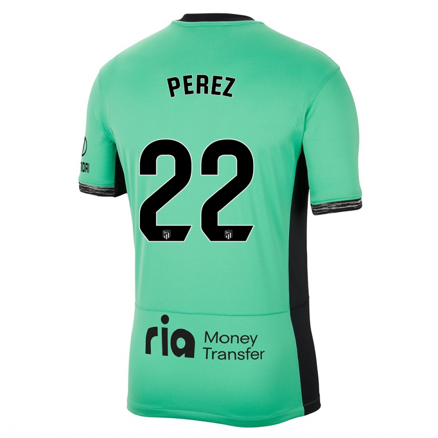 Vaikiškas Pablo Pérez #22 Pavasario Žalia Trečias Marškinėliai 2023/24 T-Shirt