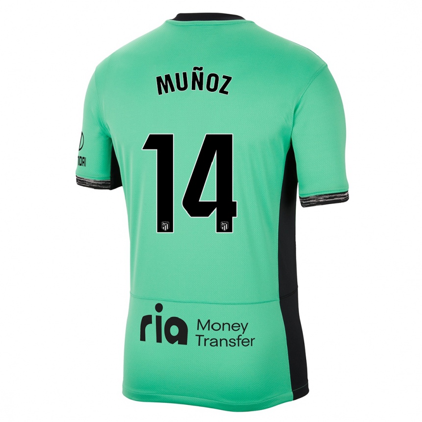 Vaikiškas David Muñoz #14 Pavasario Žalia Trečias Marškinėliai 2023/24 T-Shirt