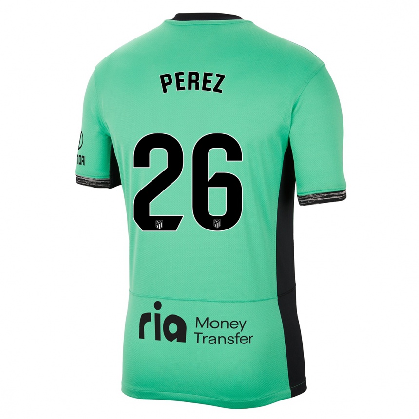 Vaikiškas Xenia Perez #26 Pavasario Žalia Trečias Marškinėliai 2023/24 T-Shirt