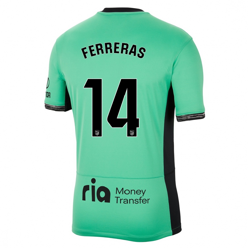 Vaikiškas Adrian Ferreras #14 Pavasario Žalia Trečias Marškinėliai 2023/24 T-Shirt