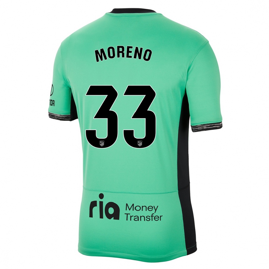 Vaikiškas Alberto Moreno #33 Pavasario Žalia Trečias Marškinėliai 2023/24 T-Shirt