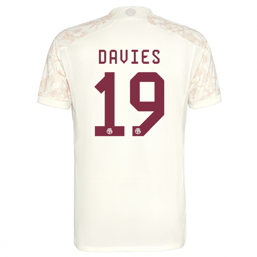 Vaikiškas Alphonso Davies #19 Nespalvotas Trečias Marškinėliai 2023/24 T-Shirt