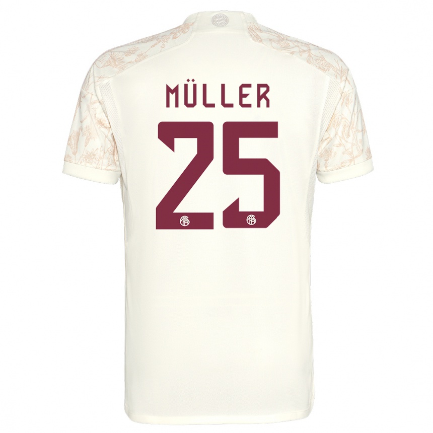 Vaikiškas Thomas Muller #25 Nespalvotas Trečias Marškinėliai 2023/24 T-Shirt