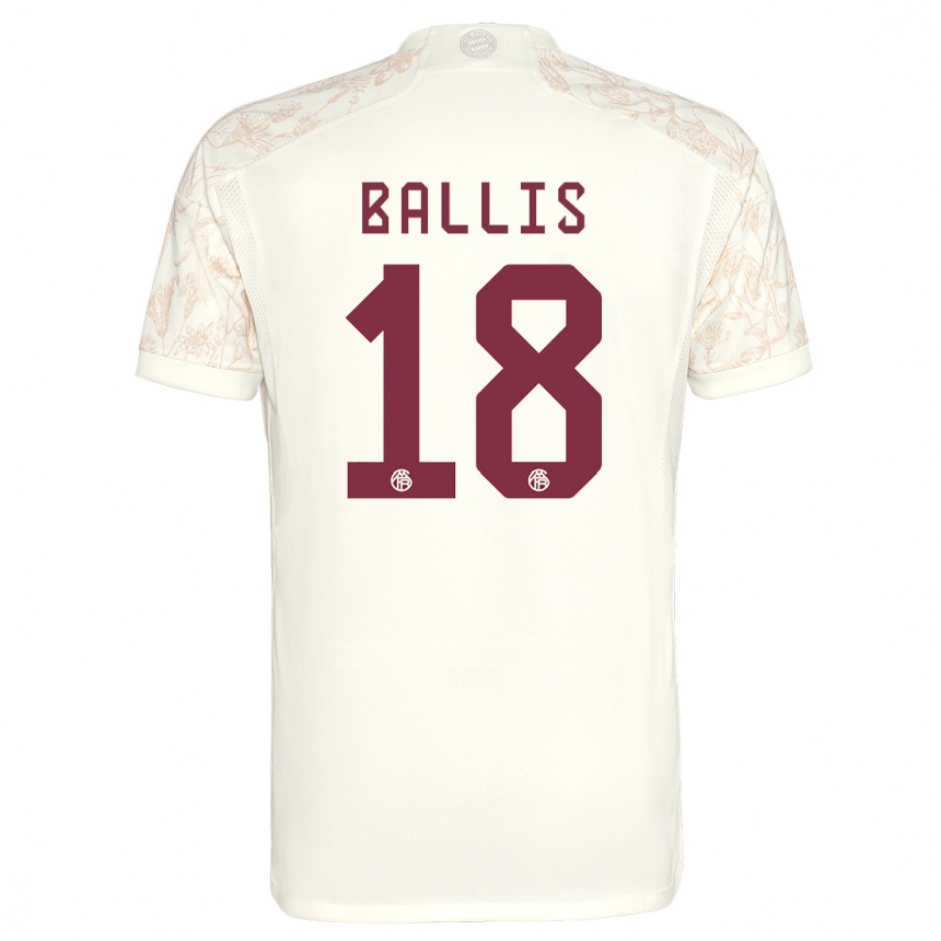 Vaikiškas Benjamin Ballis #18 Nespalvotas Trečias Marškinėliai 2023/24 T-Shirt