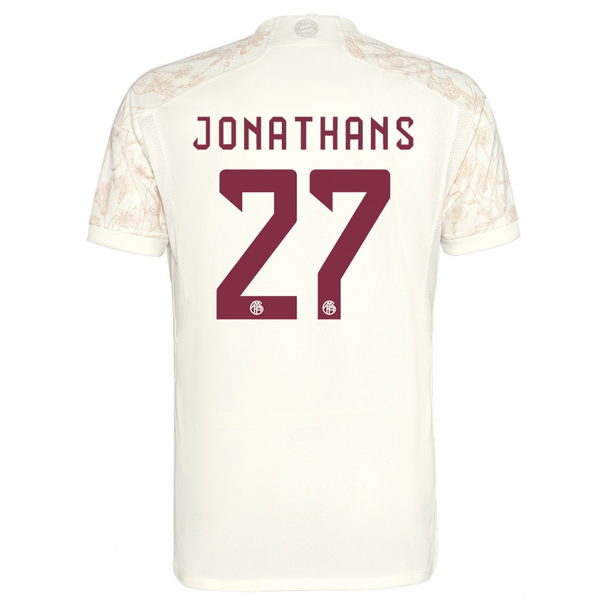 Vaikiškas David Jonathans #27 Nespalvotas Trečias Marškinėliai 2023/24 T-Shirt