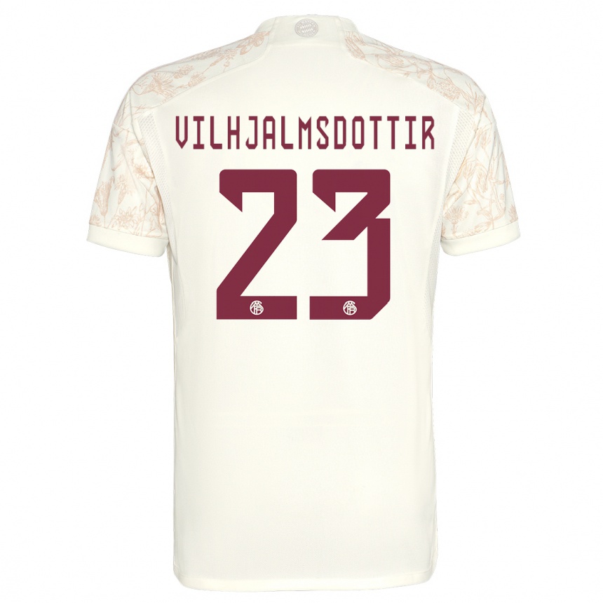 Vaikiškas Karolina Lea Vilhjalmsdottir #23 Nespalvotas Trečias Marškinėliai 2023/24 T-Shirt