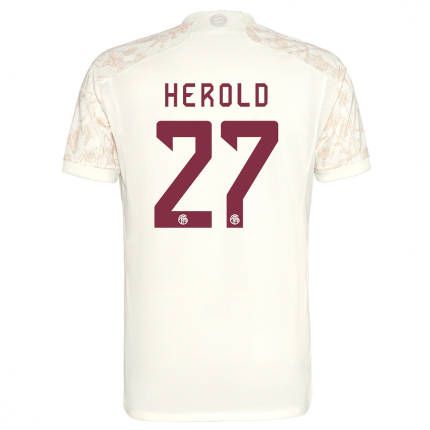 Vaikiškas David Herold #27 Nespalvotas Trečias Marškinėliai 2023/24 T-Shirt