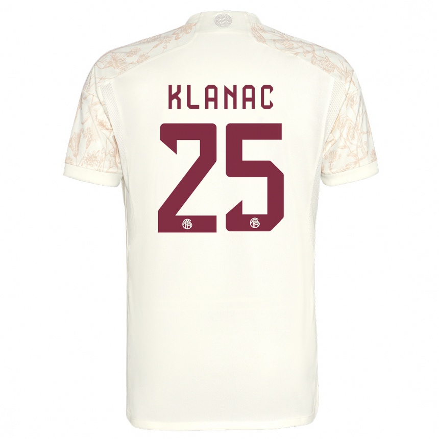 Vaikiškas Luka Klanac #25 Nespalvotas Trečias Marškinėliai 2023/24 T-Shirt