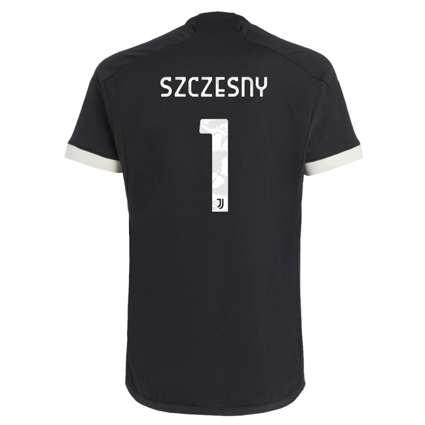 Vaikiškas Wojciech Szczesny #1 Juoda Trečias Marškinėliai 2023/24 T-Shirt