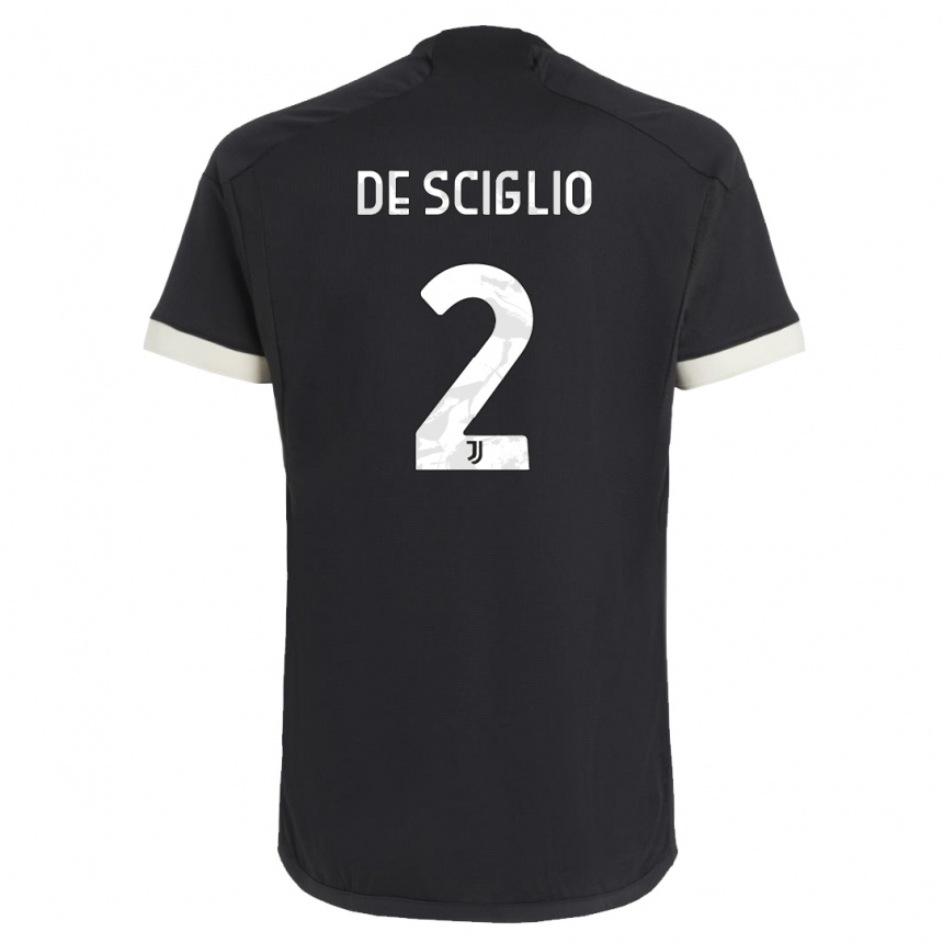 Vaikiškas Mattia De Sciglio #2 Juoda Trečias Marškinėliai 2023/24 T-Shirt