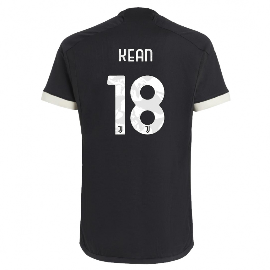 Vaikiškas Moise Kean #18 Juoda Trečias Marškinėliai 2023/24 T-Shirt