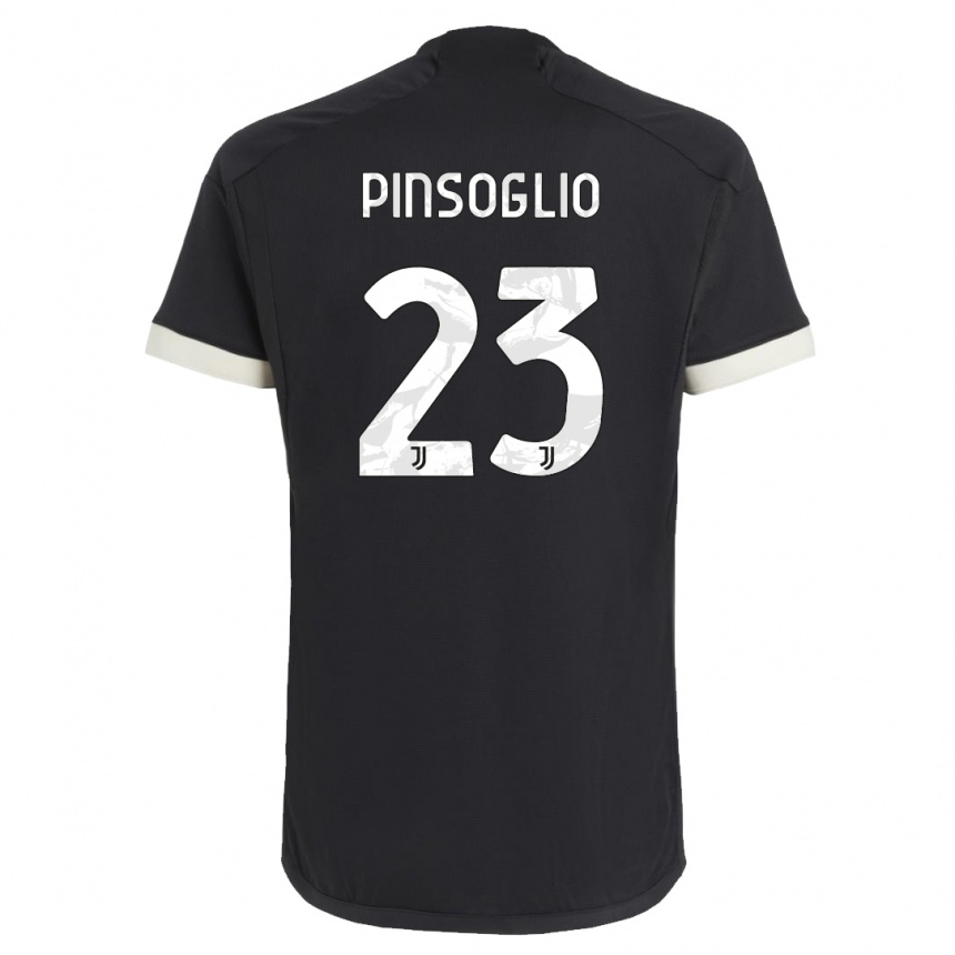 Vaikiškas Carlo Pinsoglio #23 Juoda Trečias Marškinėliai 2023/24 T-Shirt