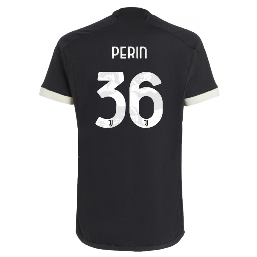 Vaikiškas Mattia Perin #36 Juoda Trečias Marškinėliai 2023/24 T-Shirt