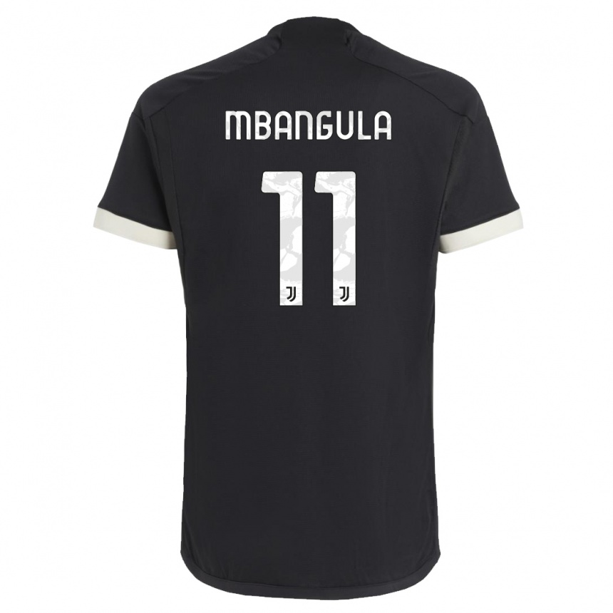 Vaikiškas Samuel Mbangula #11 Juoda Trečias Marškinėliai 2023/24 T-Shirt