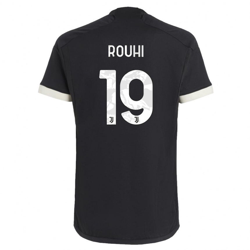 Vaikiškas Jonas Rouhi #19 Juoda Trečias Marškinėliai 2023/24 T-Shirt