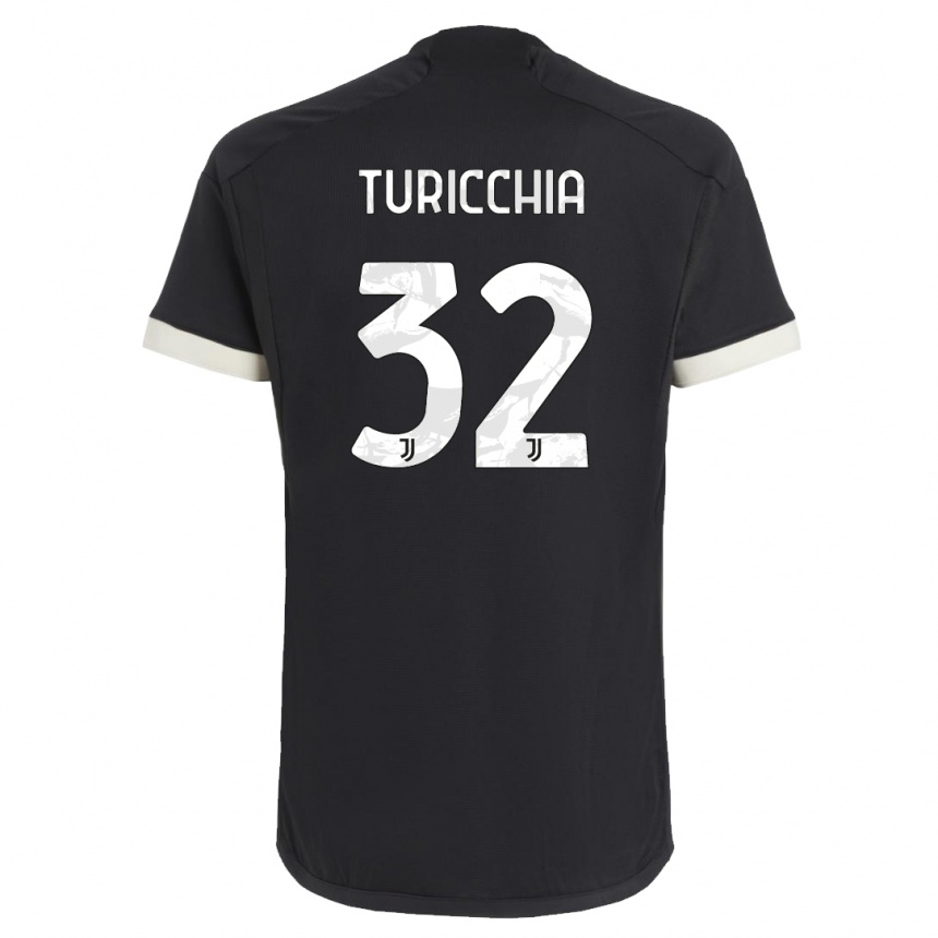 Vaikiškas Riccardo Turicchia #32 Juoda Trečias Marškinėliai 2023/24 T-Shirt