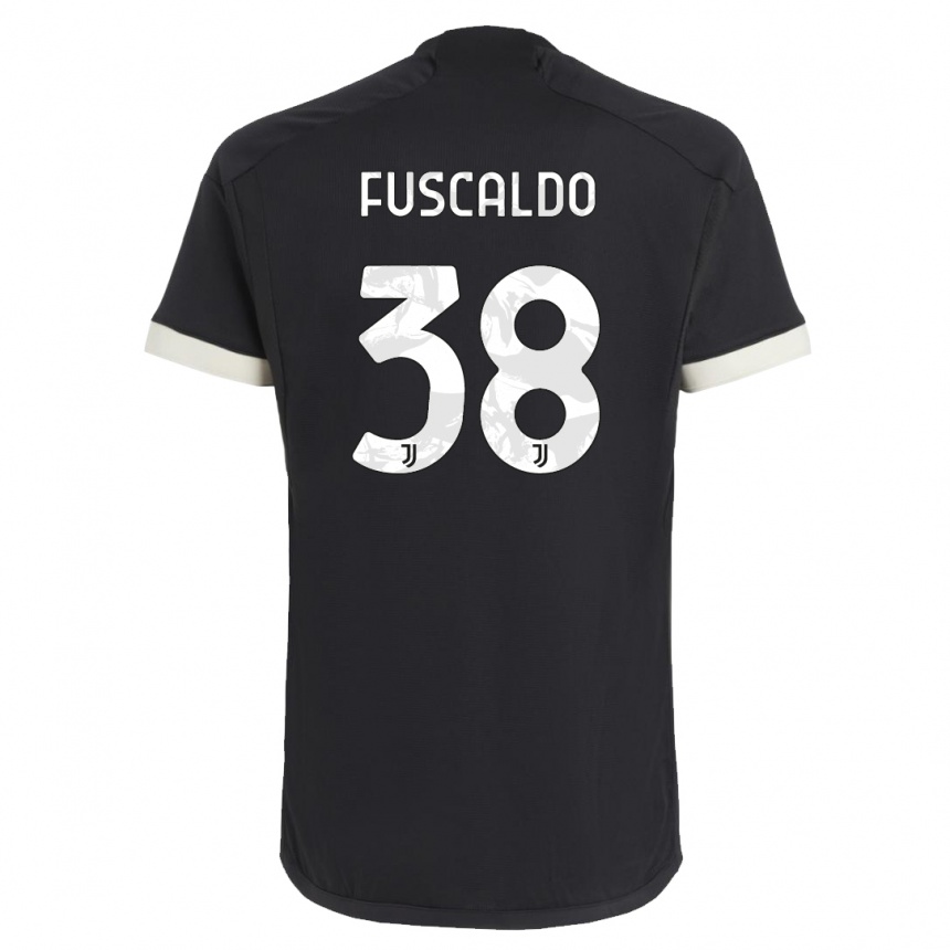 Vaikiškas Matteo Fuscaldo #38 Juoda Trečias Marškinėliai 2023/24 T-Shirt