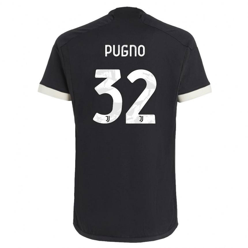 Vaikiškas Diego Pugno #32 Juoda Trečias Marškinėliai 2023/24 T-Shirt