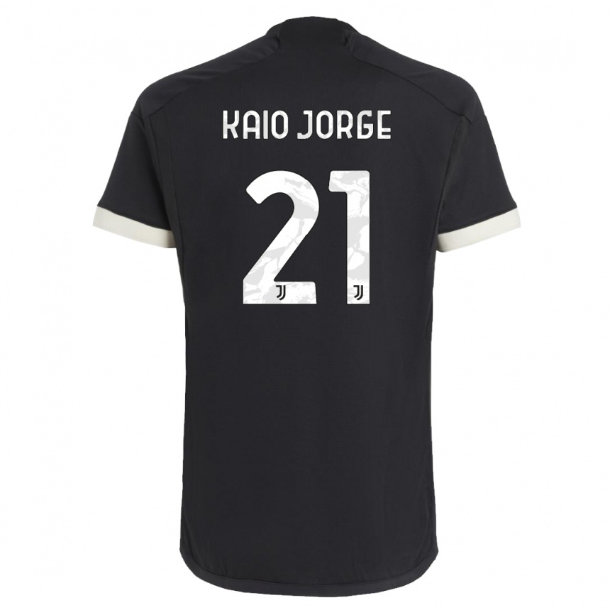 Vaikiškas Kaio Jorge #21 Juoda Trečias Marškinėliai 2023/24 T-Shirt