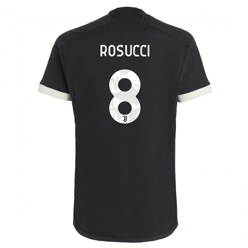 Vaikiškas Martina Rosucci #8 Juoda Trečias Marškinėliai 2023/24 T-Shirt