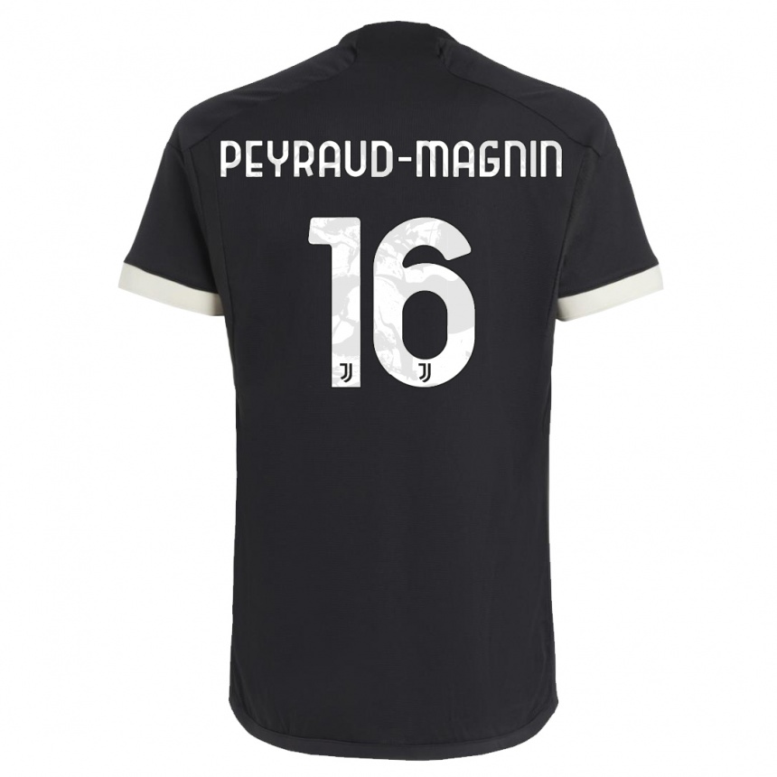 Vaikiškas Pauline Peyraud-Magnin #16 Juoda Trečias Marškinėliai 2023/24 T-Shirt