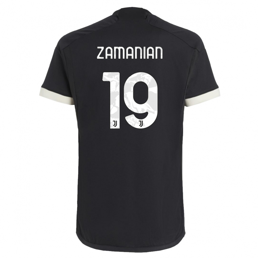 Vaikiškas Annahita Zamanian #19 Juoda Trečias Marškinėliai 2023/24 T-Shirt