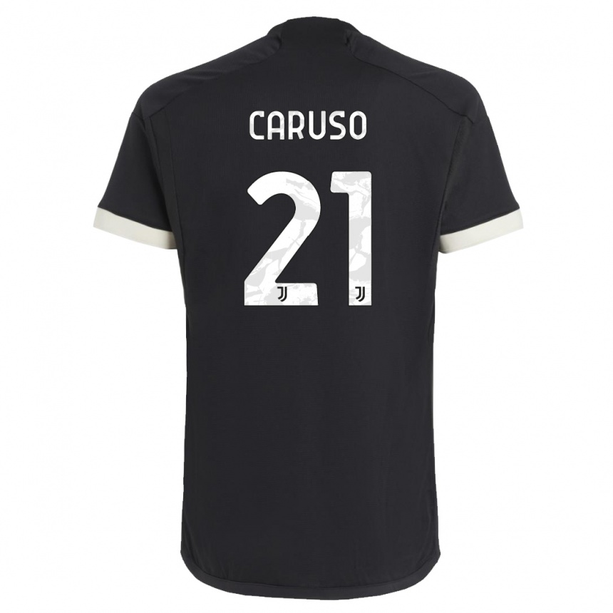 Vaikiškas Arianna Caruso #21 Juoda Trečias Marškinėliai 2023/24 T-Shirt