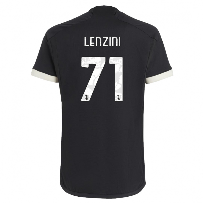 Vaikiškas Martina Lenzini #71 Juoda Trečias Marškinėliai 2023/24 T-Shirt