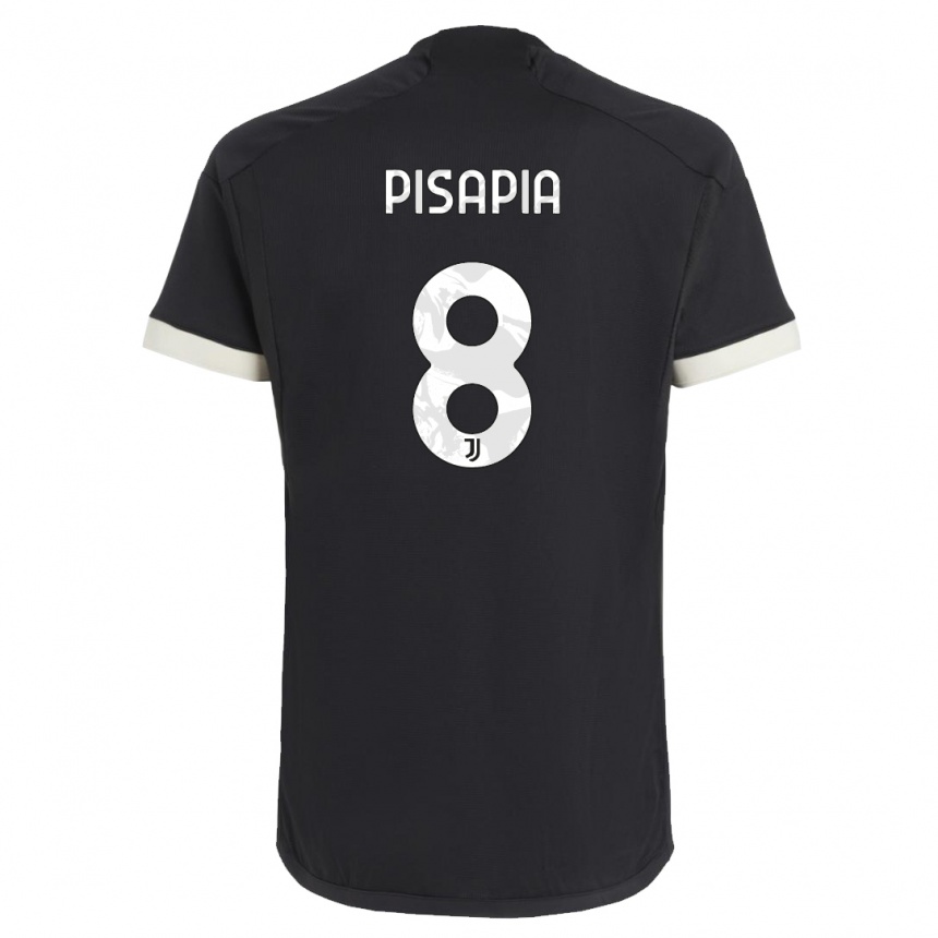 Vaikiškas Luciano Pisapia #8 Juoda Trečias Marškinėliai 2023/24 T-Shirt