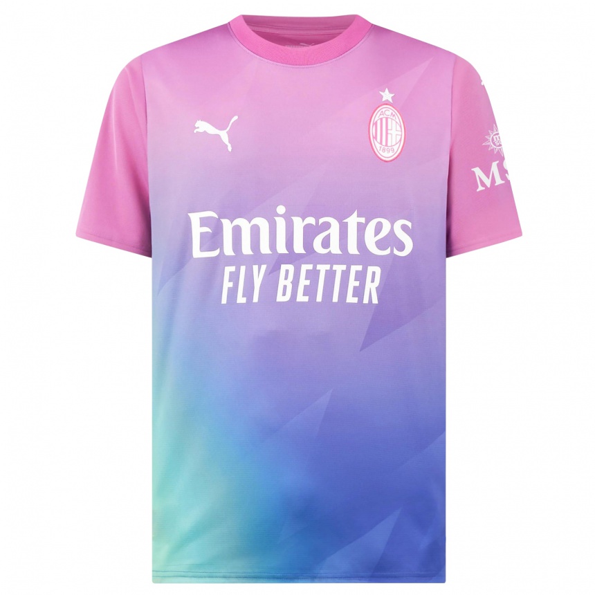 Vaikiškas Tiemoue Bakayoko #14 Rožinė Violetinė Trečias Marškinėliai 2023/24 T-Shirt