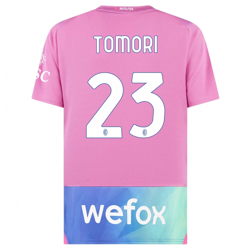 Vaikiškas Fikayo Tomori #23 Rožinė Violetinė Trečias Marškinėliai 2023/24 T-Shirt