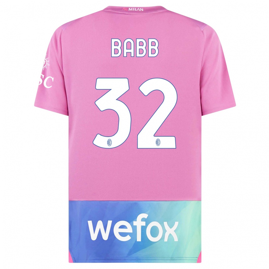 Vaikiškas Selena Delia Babb #32 Rožinė Violetinė Trečias Marškinėliai 2023/24 T-Shirt