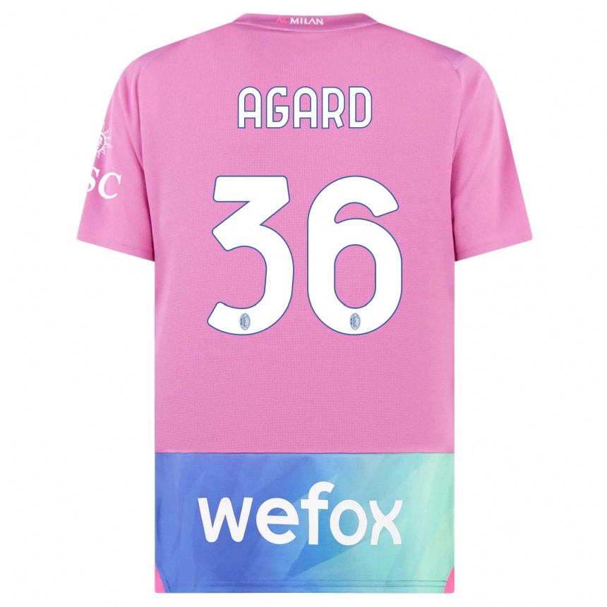 Vaikiškas Laura Agard #36 Rožinė Violetinė Trečias Marškinėliai 2023/24 T-Shirt