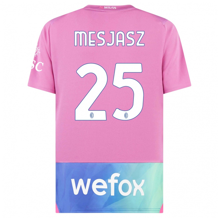 Vaikiškas Malgorzata Mesjasz #25 Rožinė Violetinė Trečias Marškinėliai 2023/24 T-Shirt