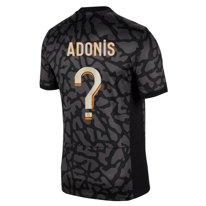 Vaikiškas Erwan Adonis #0 Juoda Trečias Marškinėliai 2023/24 T-Shirt