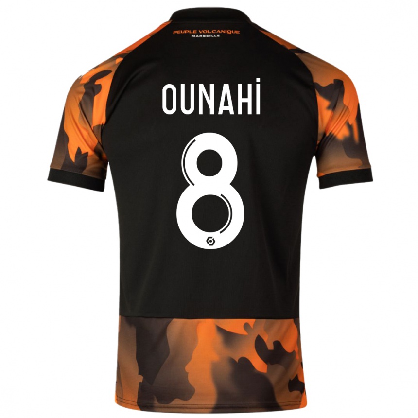 Vaikiškas Azzedine Ounahi #8 Juoda Oranžinė Trečias Marškinėliai 2023/24 T-Shirt