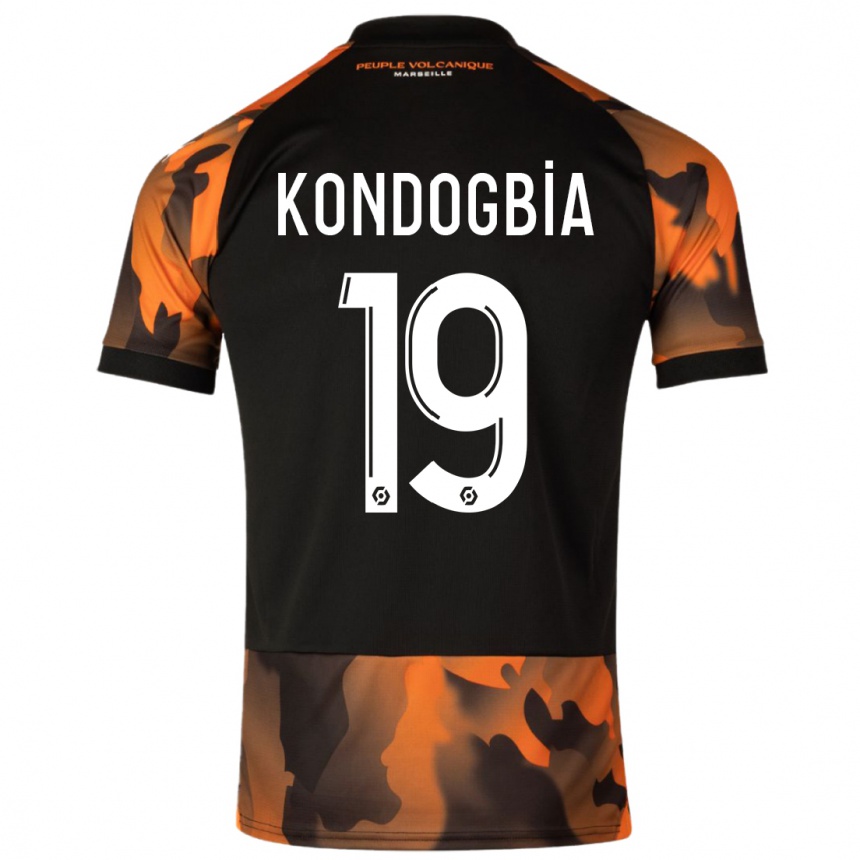 Vaikiškas Geoffrey Kondogbia #19 Juoda Oranžinė Trečias Marškinėliai 2023/24 T-Shirt