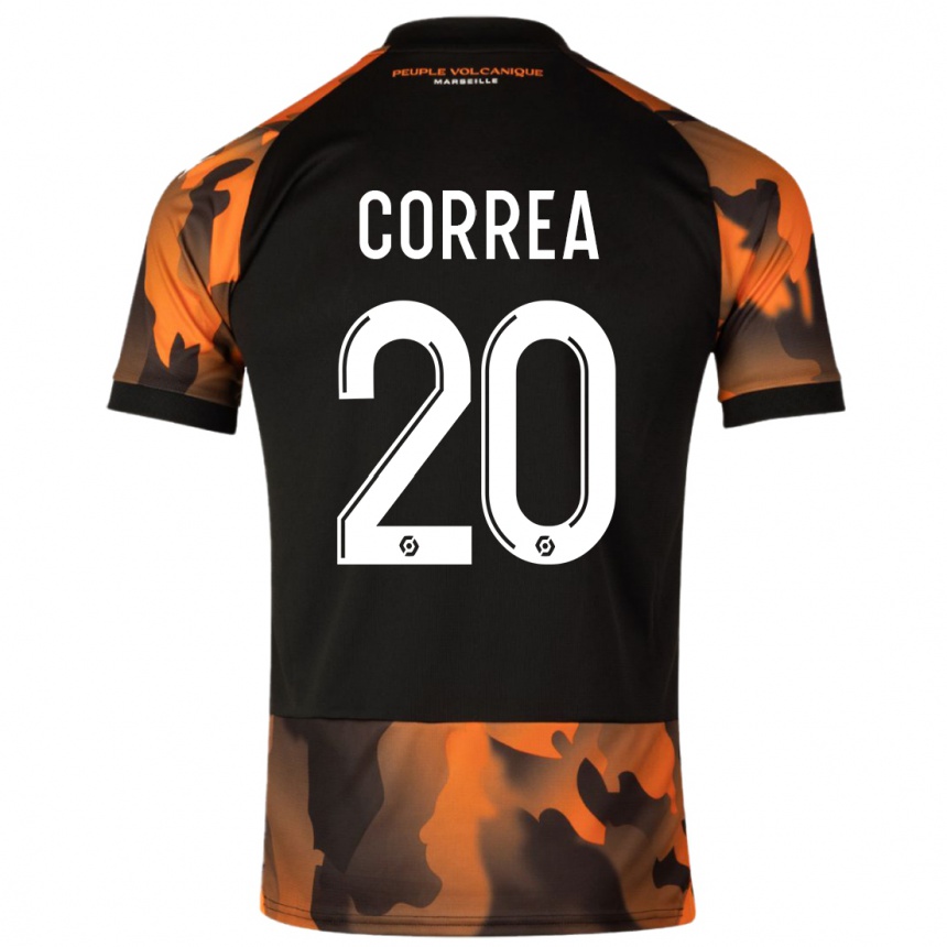 Vaikiškas Joaquín Correa #20 Juoda Oranžinė Trečias Marškinėliai 2023/24 T-Shirt