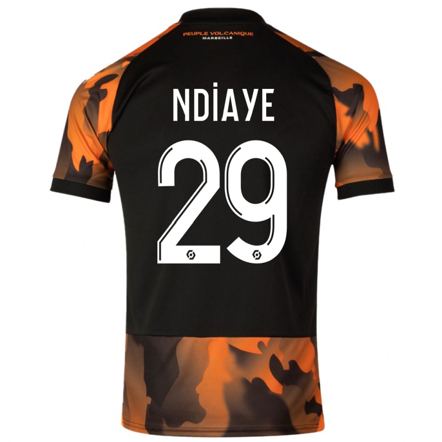 Vaikiškas Iliman Ndiaye #29 Juoda Oranžinė Trečias Marškinėliai 2023/24 T-Shirt