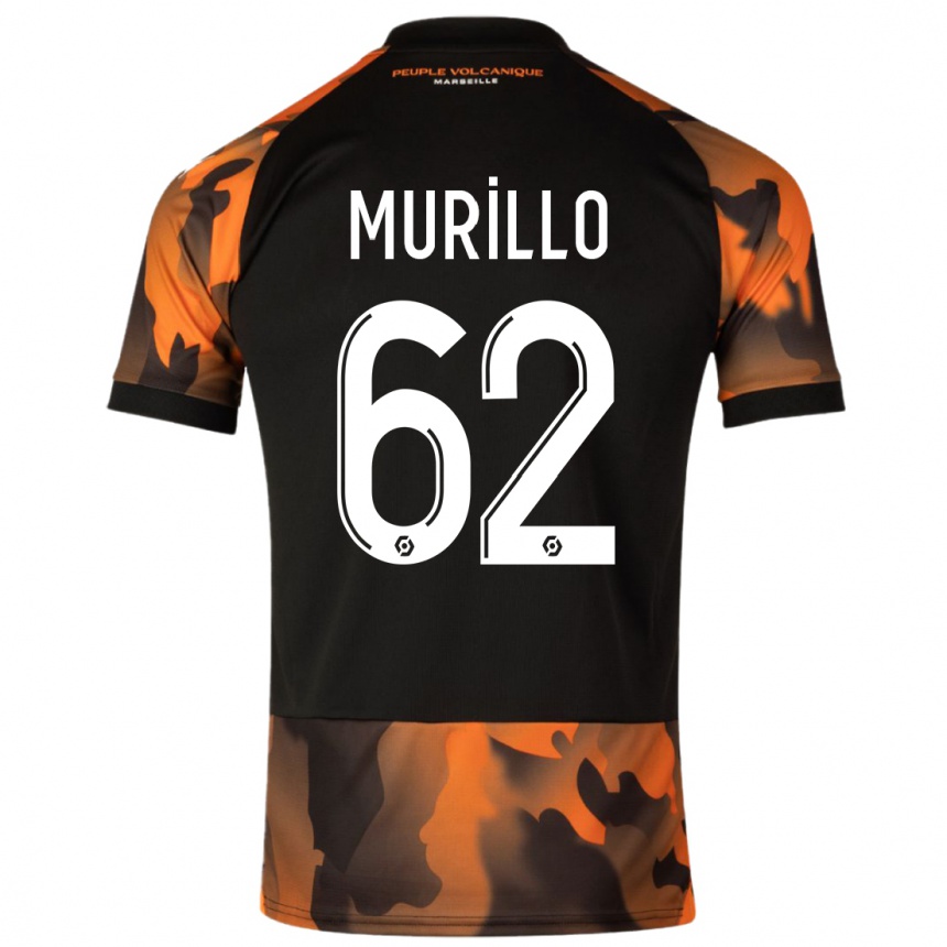 Vaikiškas Amir Murillo #62 Juoda Oranžinė Trečias Marškinėliai 2023/24 T-Shirt