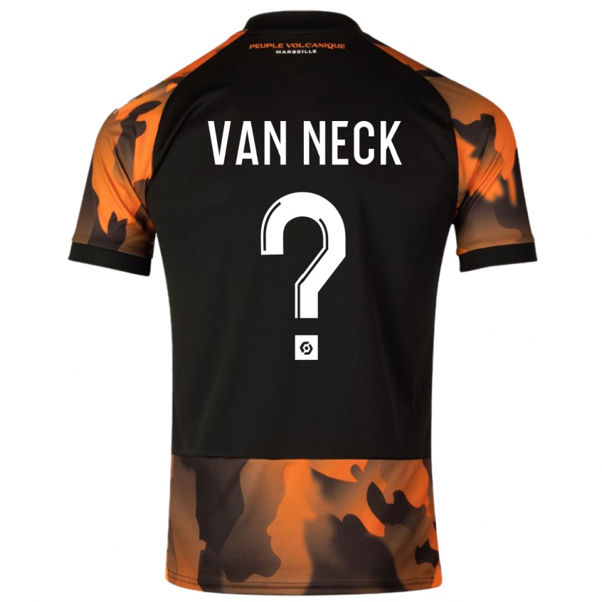 Vaikiškas Jelle Van Neck #0 Juoda Oranžinė Trečias Marškinėliai 2023/24 T-Shirt