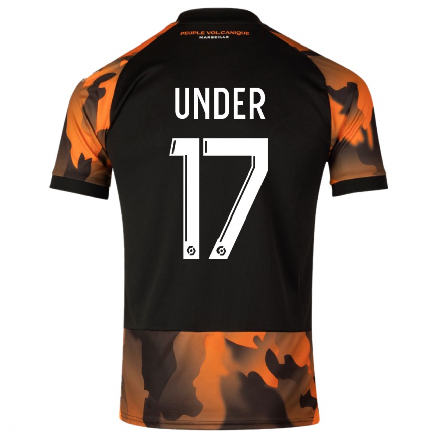 Vaikiškas Cengiz Under #17 Juoda Oranžinė Trečias Marškinėliai 2023/24 T-Shirt