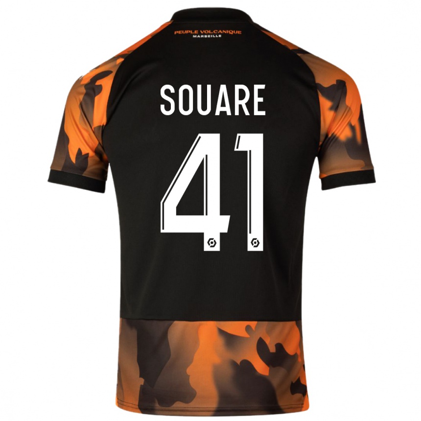 Vaikiškas Cheick Souare #41 Juoda Oranžinė Trečias Marškinėliai 2023/24 T-Shirt