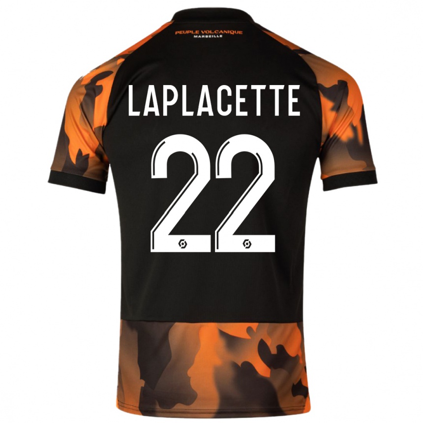 Vaikiškas Tess Laplacette #22 Juoda Oranžinė Trečias Marškinėliai 2023/24 T-Shirt