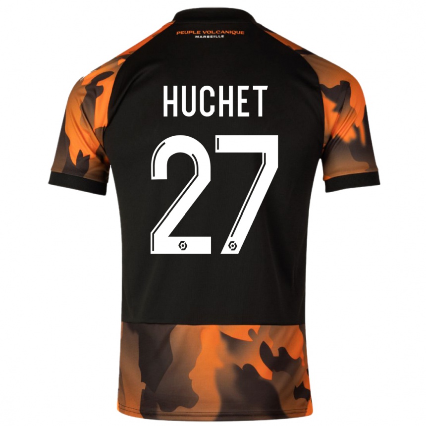 Vaikiškas Sarah Huchet #27 Juoda Oranžinė Trečias Marškinėliai 2023/24 T-Shirt