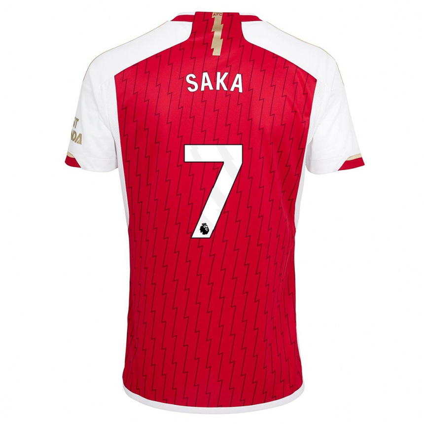 Vyrai Bukayo Saka #7 Raudona Namų Marškinėliai 2023/24 T-Shirt